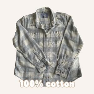 L.L.BEAN women's cotton flannel shirt, size L 504152, pristine